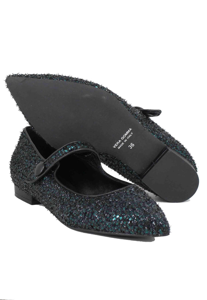Ballerine donna in tessuto glitter verde 2029 002 illogica 