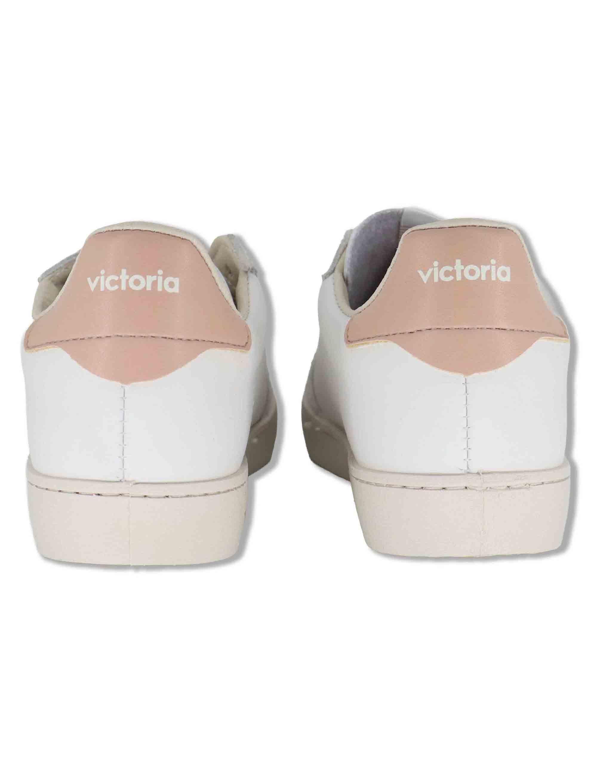 Sneakers donna Berlin in pelle bianca e nude 1126184 497_Cuarzo Victoria 