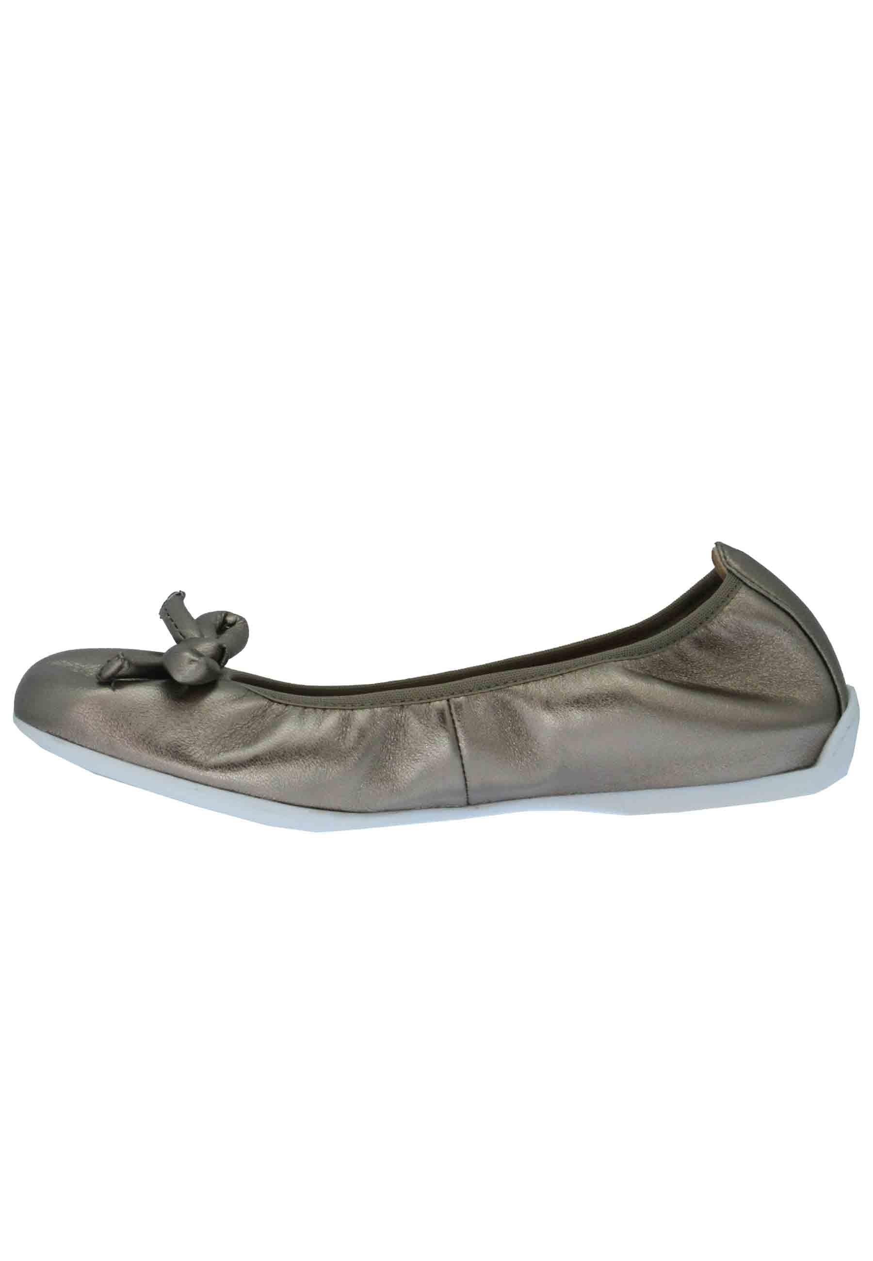 Ballerine donna Aleda in pelle bronzo e fondo basso in gomma ALEDA 7000 Unisa 