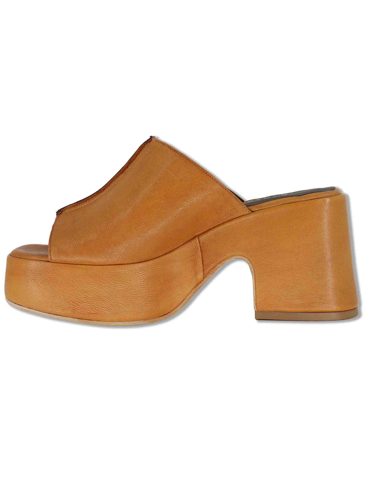 Sandali donna in pelle cuoio zenza cinturino con zeppa alta fasciata in pelle HILTON44100 013 Tattoo 