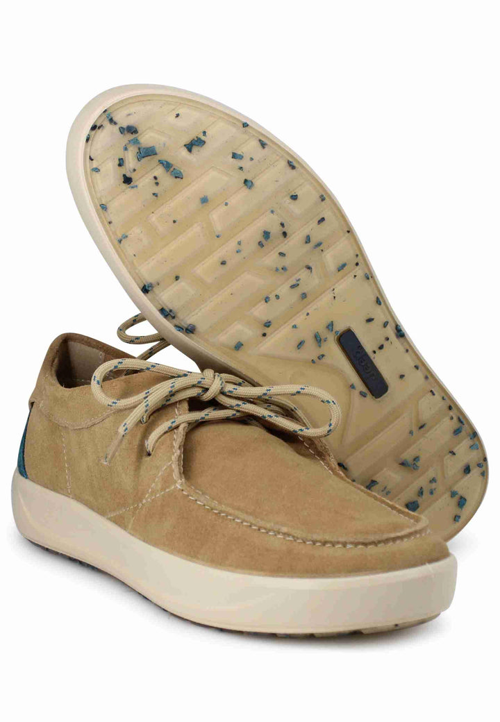 Stringate uomo Bob Cat in camoscio beige con suola in gomma JM3104 023 Jeep 