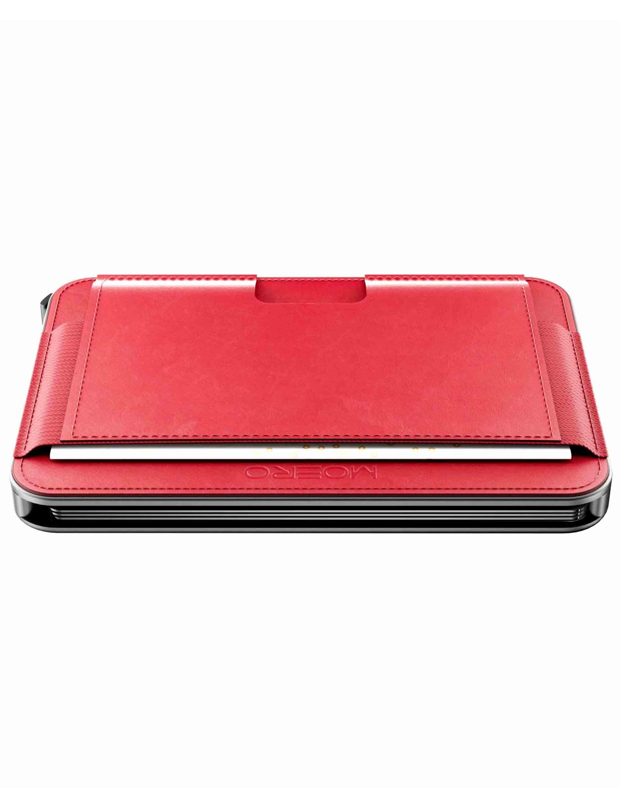 Portafogli in pelle rossa con calamita M2 HDPE RED Moero 
