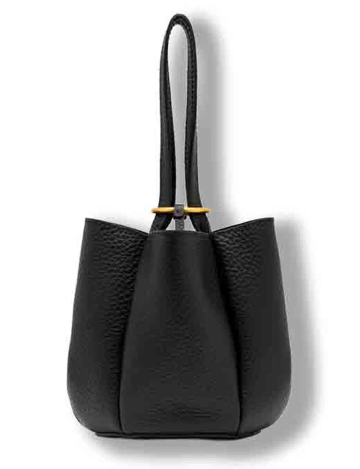 Borse donna Lily Bag in pelle nera con chiusura gioiello e tracolla e manico BS12000 RNGDBL T.U. 001 Gianni Chiarini 