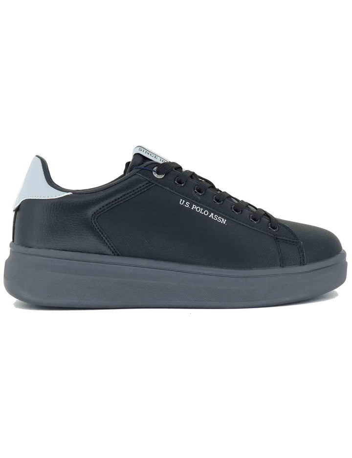 Sneakers uomo in tessuto nero con logo laterale e suola alta CODY013 BLK-LGR02 U.S. Polo Assn. 