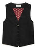 Women's Black Wool Tailored Vest JE112420294 20000