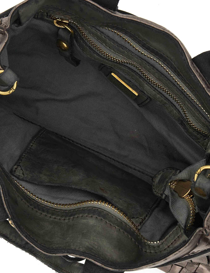 Borse donna Shopping Penelope in pelle canna di fucile intrecciata con doppi manici C042630ND X2770 F0603 Campomaggi 