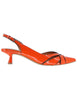 Nolia women's slingback in orange leather with low heel Women 632Z21VK 027