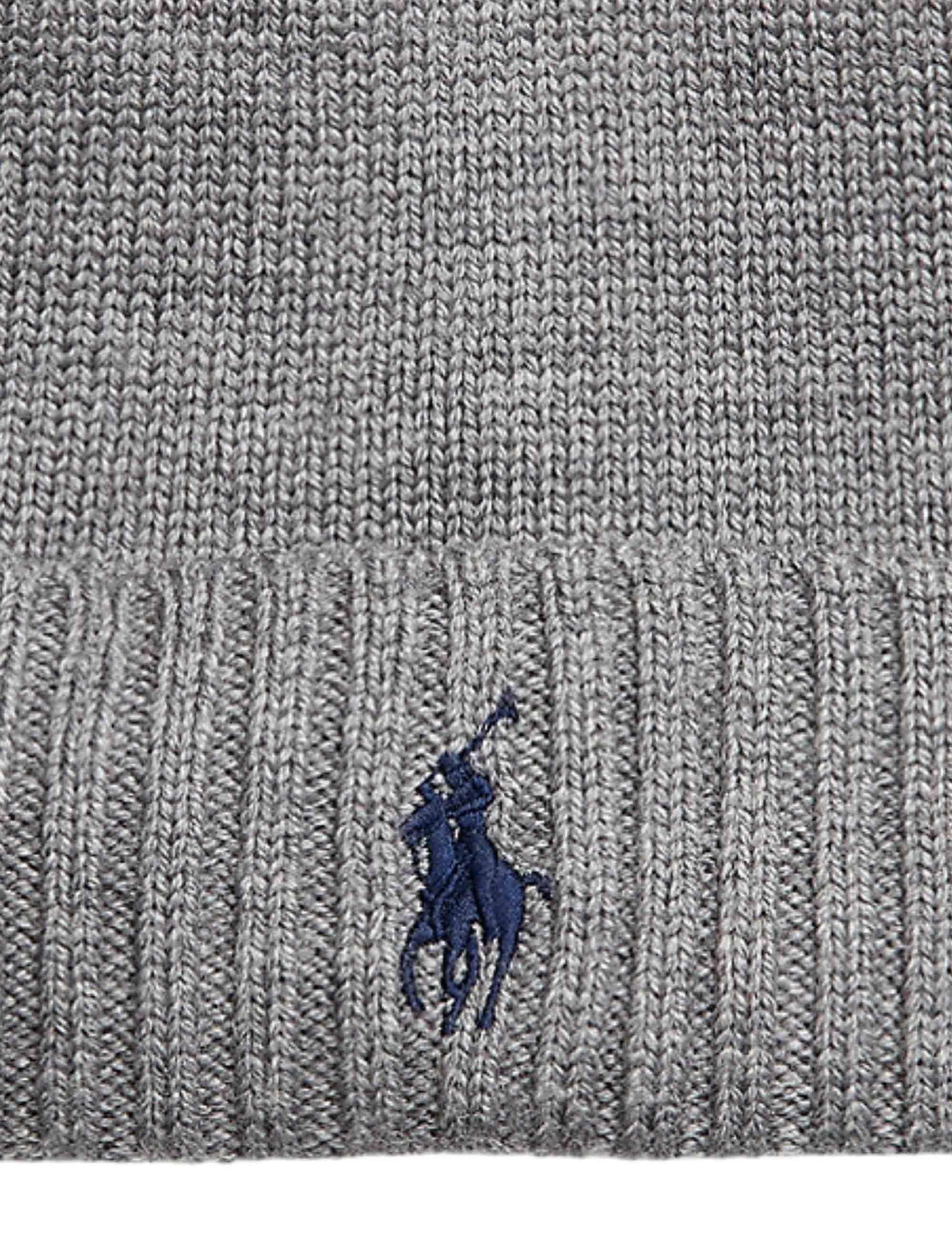 Cappelli in lana grigia con logo cucito 710886137003 FAWN GREY HEATHER Polo Ralph Lauren 