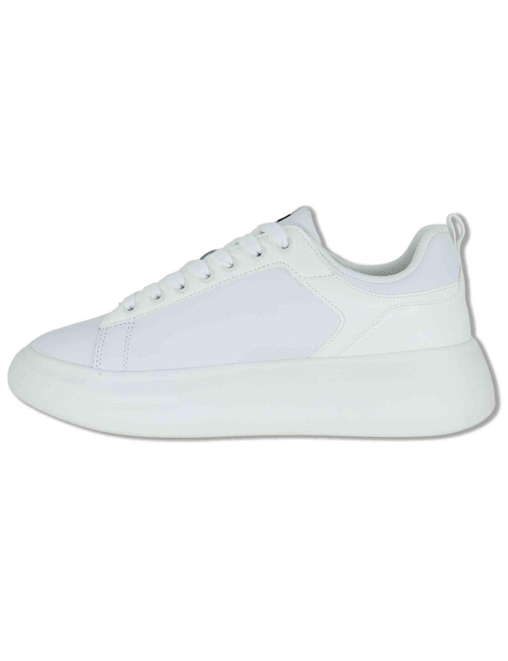 Sneakers uomo in pelle e tessuto bianco con suola alta in gomma BIG 05 WHITE Liu-Jo 