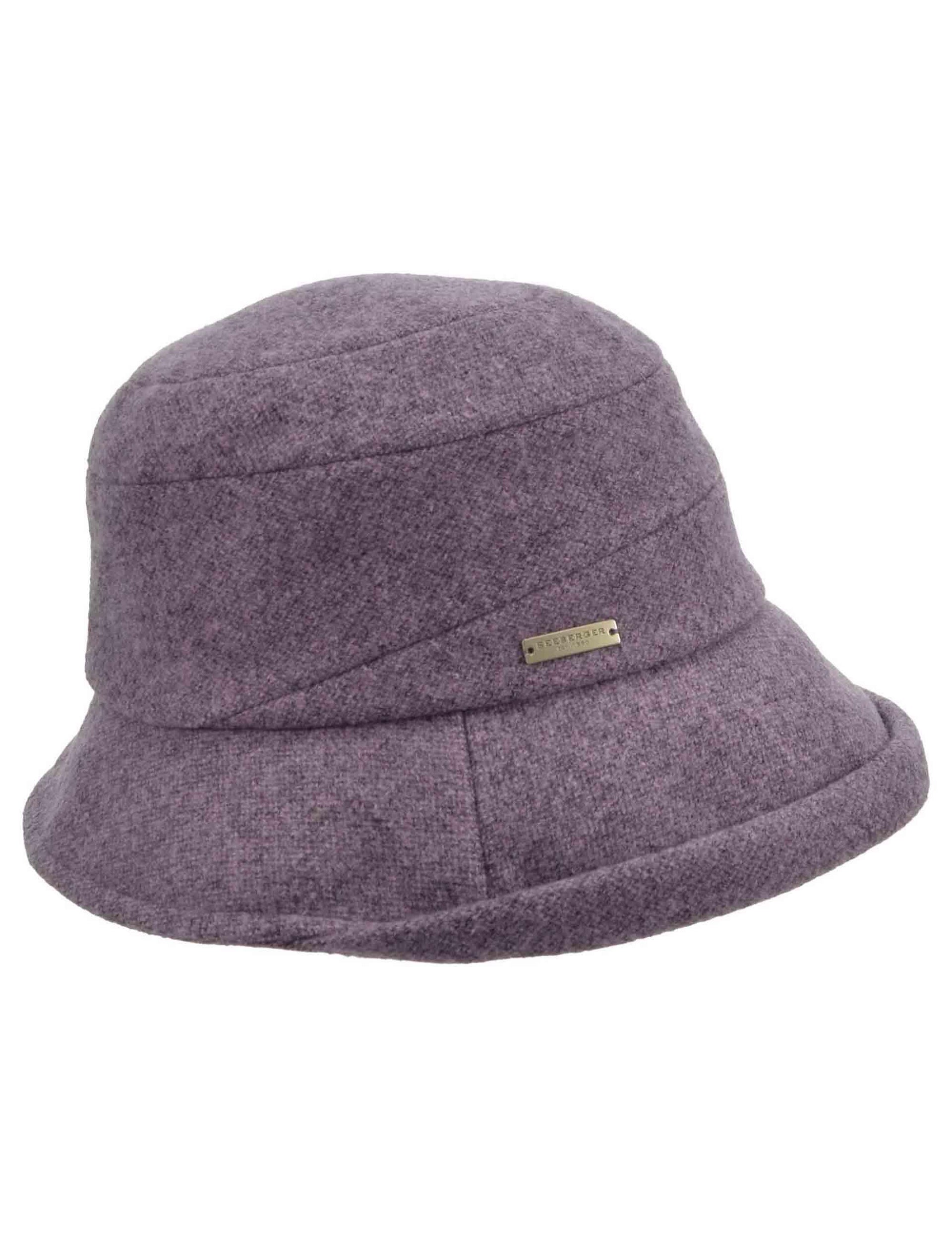Cappelli donna Cloche in trapunta lilla con risvolto 019734-00000 25 Seeberger Est 1890 