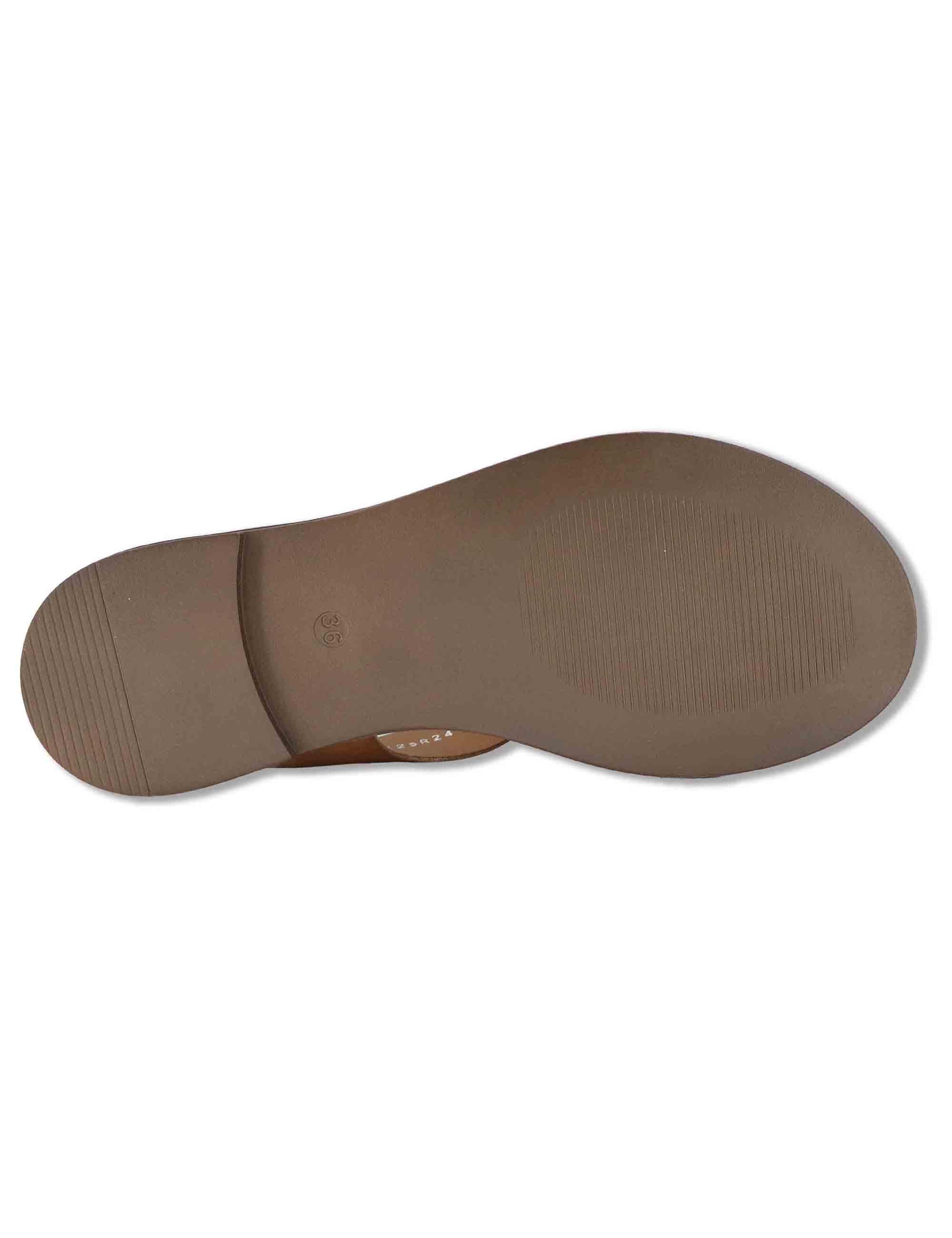 Sadnali bassi donna in pelle cuoio con sottopiede imbottito WD425R24 500008 Vueva 