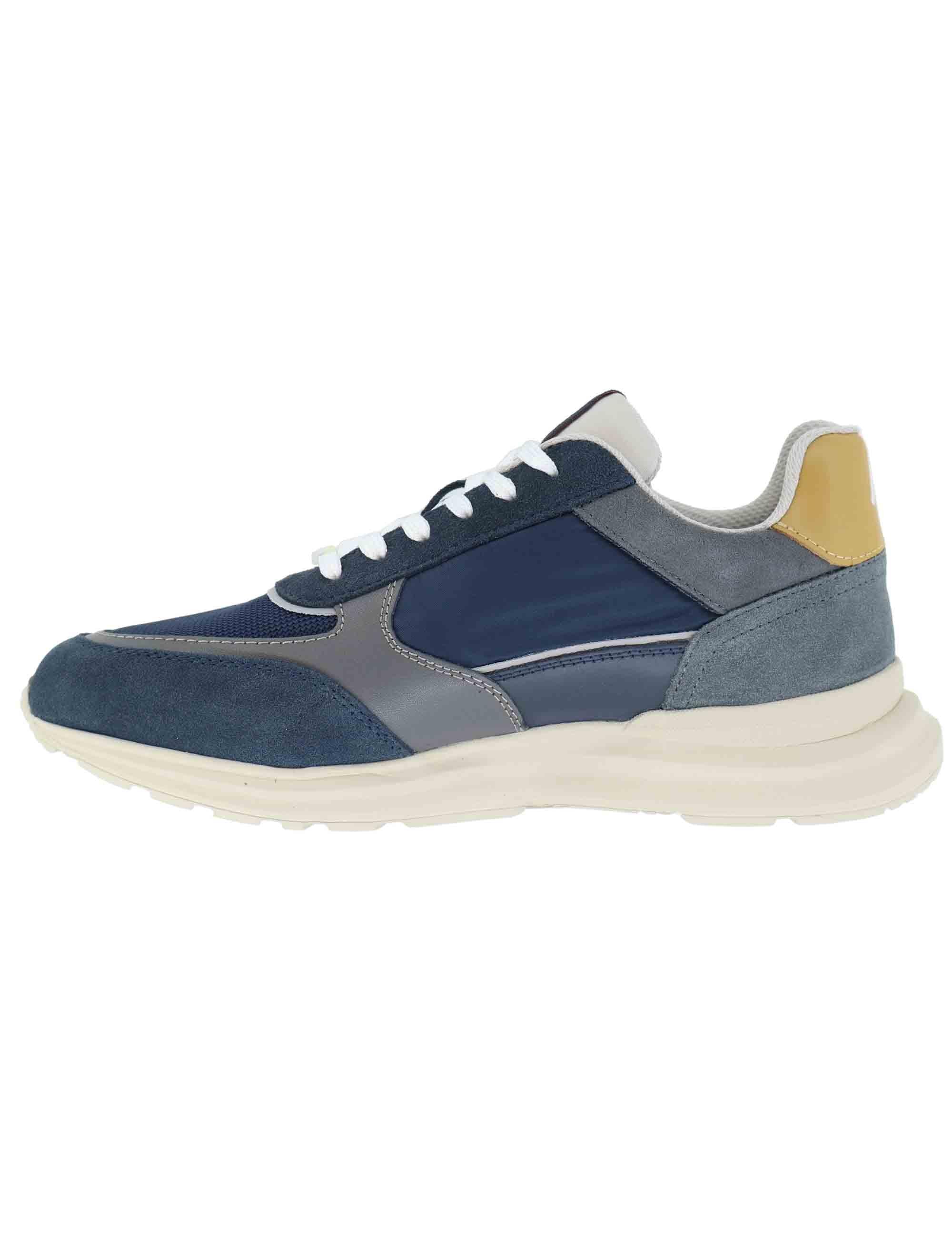 Sneakers uomo Arrow in pelle e tessuto blu 13571E 3509AM Ambitious 