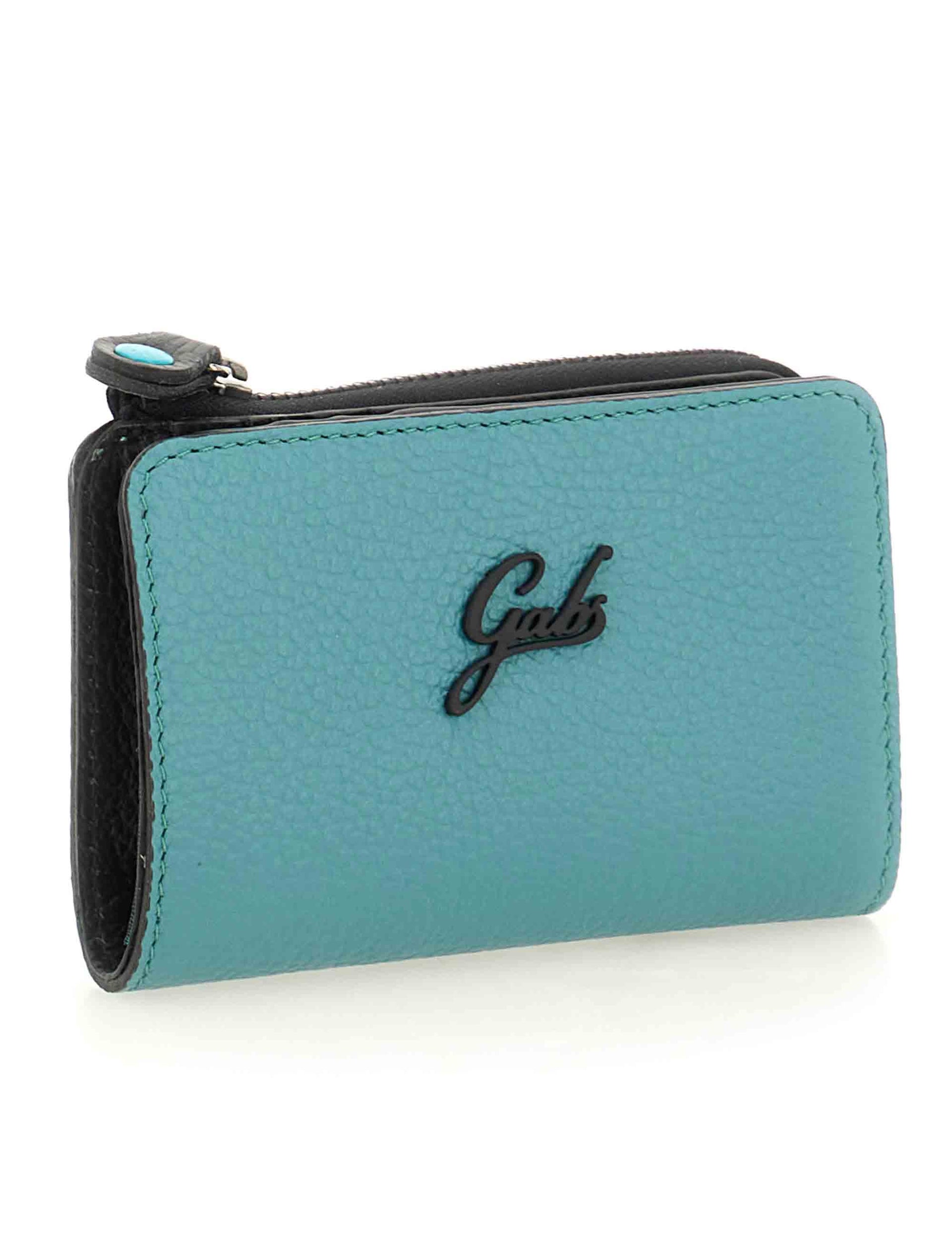 Potafogli donna Gmoney 57 in pelle celeste con zip G010280ND X2428 C3064 Gabs 