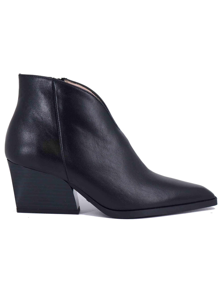 Stivaletti texani donna in pelle nera con tacco medio HI243735 C006 Hispanitas 