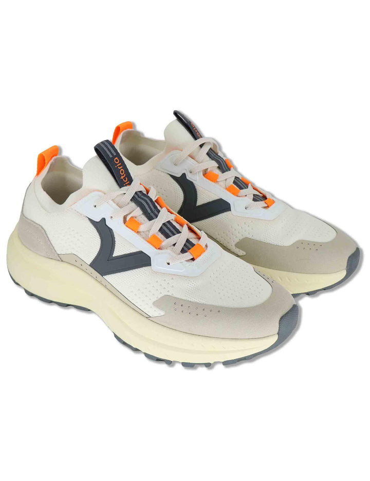 Sneakers uomo Loom in tessuto tecnico bianco con suola alta 8815100 20_Blanco Victoria 