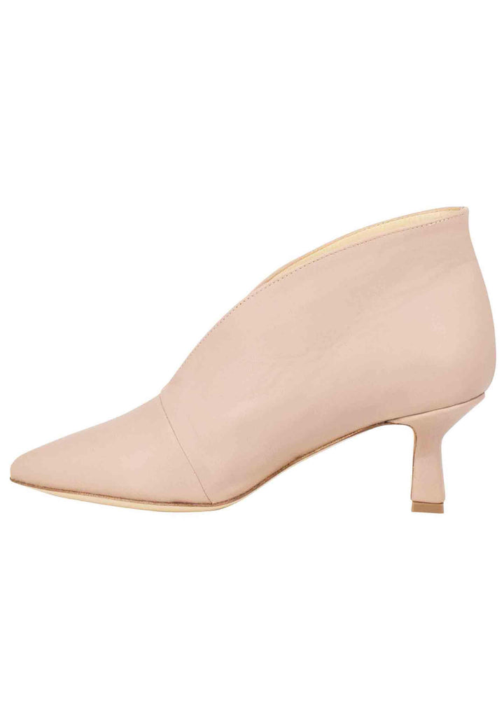 Ankle boot donna in pelle cipria con tacco basso TR8006/RT 301 L'Arianna 