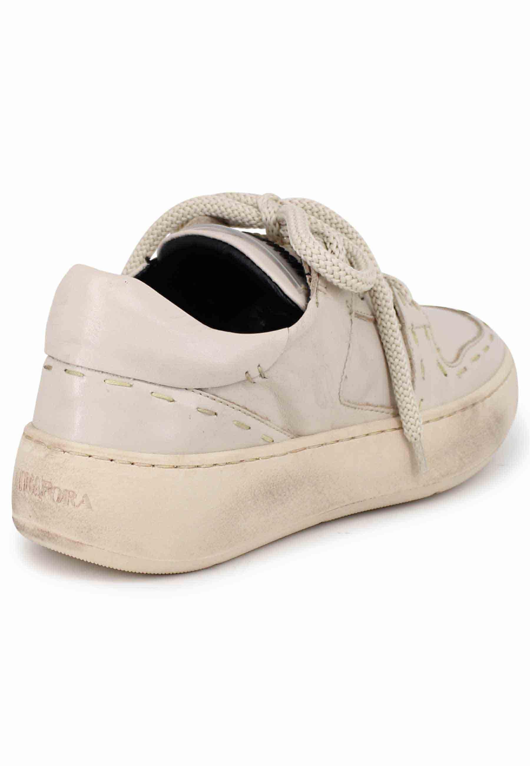 Sneakers donna in pelle off white LEA 009 Andia Fora 