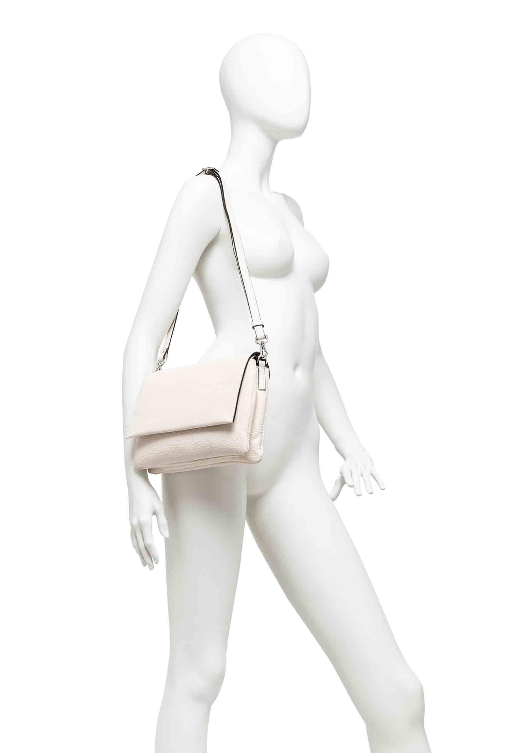 Borse donna Three in pelle blu con tracolla removibile tono su tono BS4364 COMM GRN 0208 Gianni Chiarini 