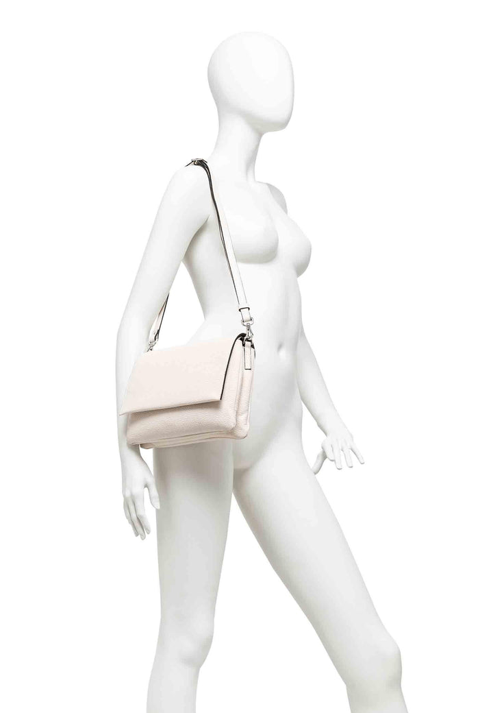 Borse donna Three in pelle blu con tracolla removibile tono su tono BS4364 COMM GRN 0208 Gianni Chiarini 