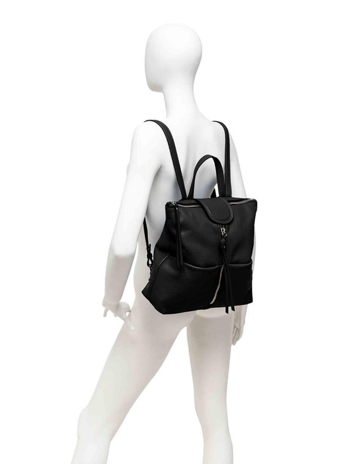 Zaini donna Giada in pelle martellata nera ZN7040 001 COMMGRN Gianni Chiarini 