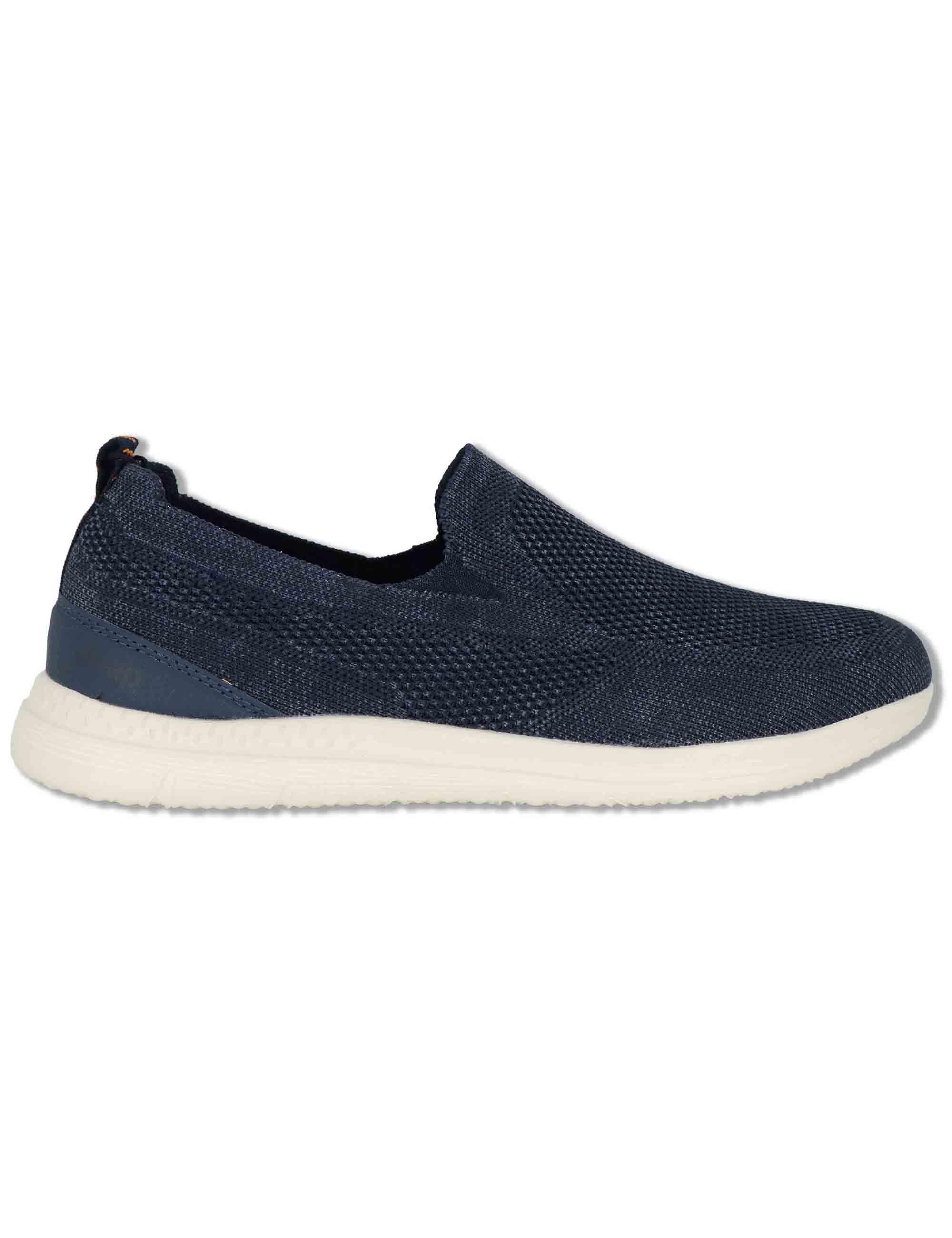 Mocassini uomo Karoo Slip On in tessuto stone washed blu JM61080A 016 Jeep 