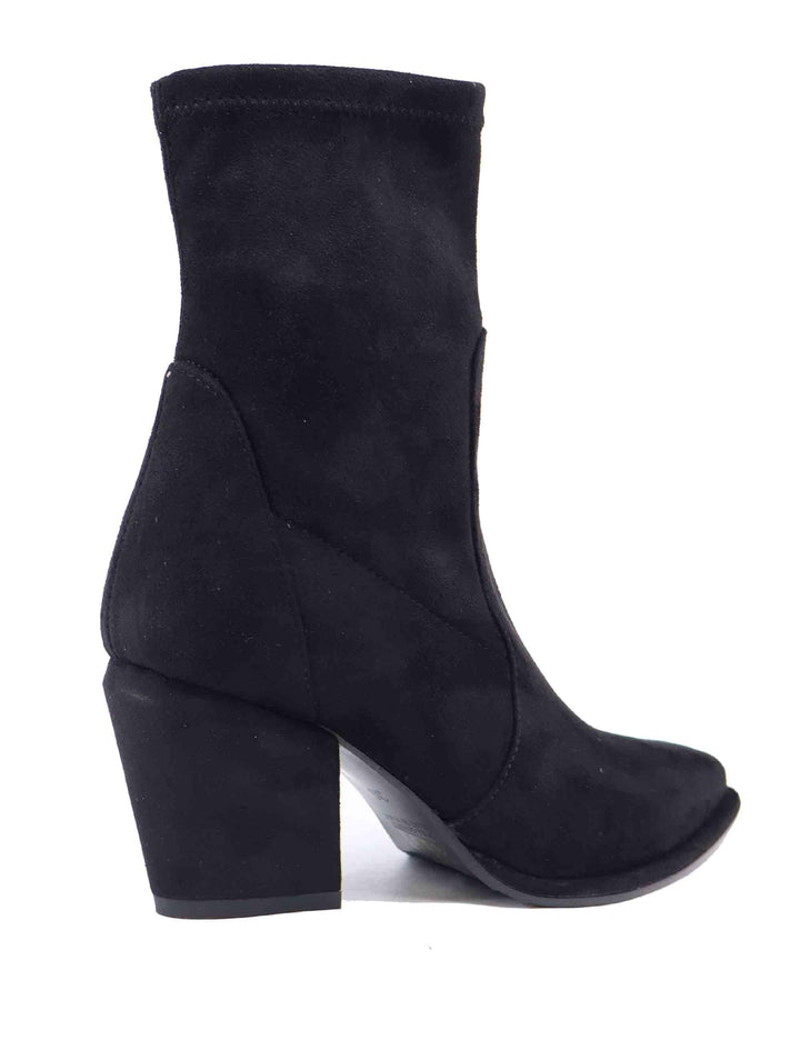 Stivaletti donna in alcantara nera con zip laterale SP1030 001 Spatarella 