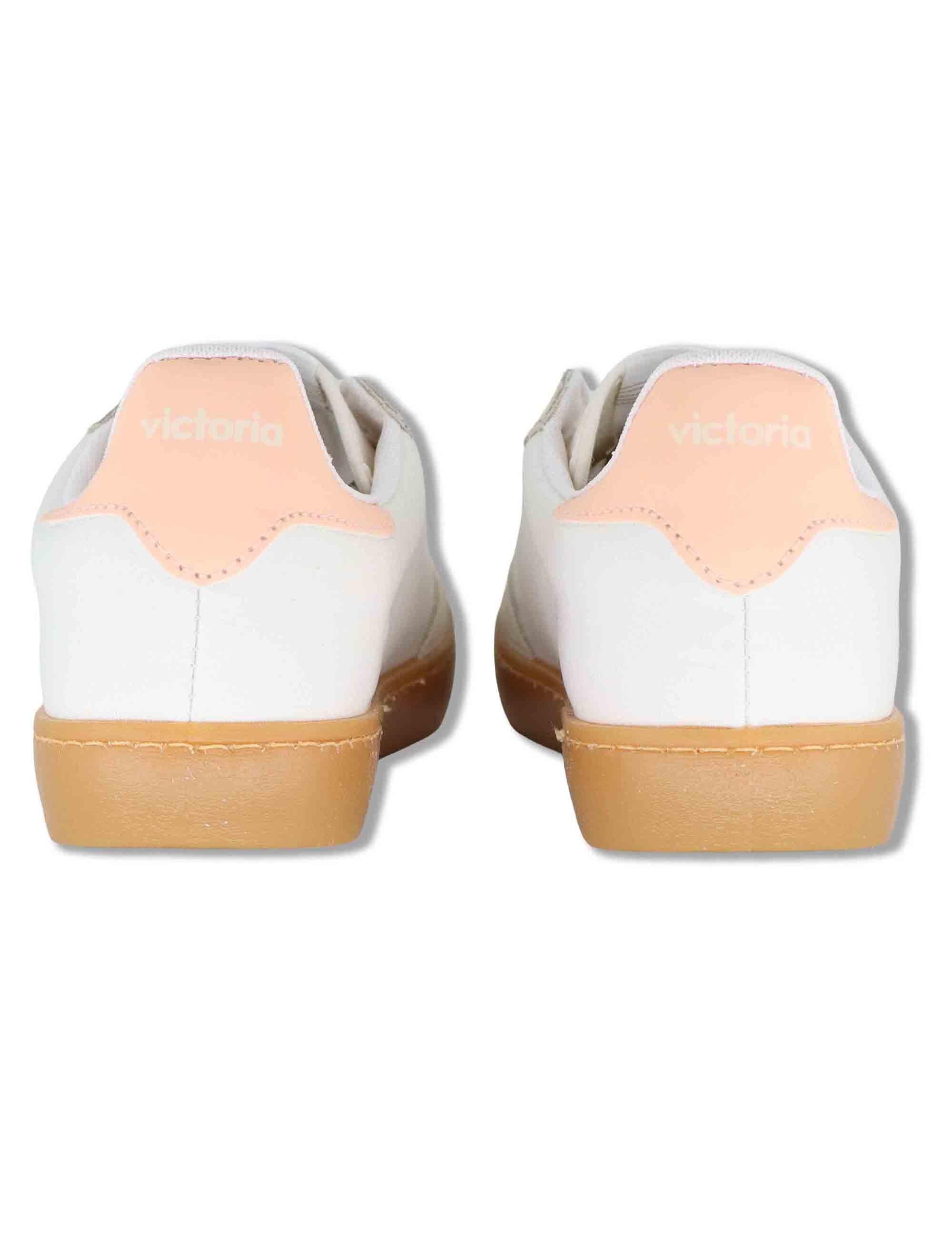 Sneakers donna Berlin in pelle bianca con riporti in contrato 1126230 20_Blanco Victoria 