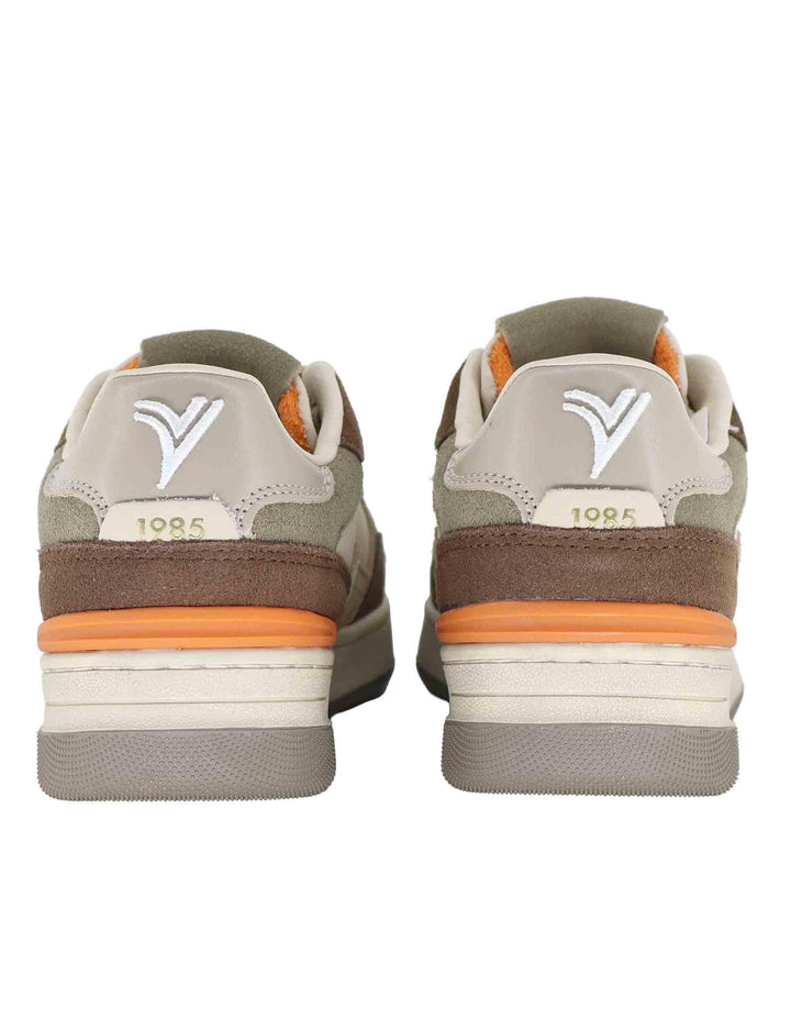 Sneakers donna in pelle e camoscio taupe 8800126 Taupe Victoria 