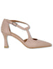 Mary Jane in pelle nude con cinturino obliquo Donna A102 098