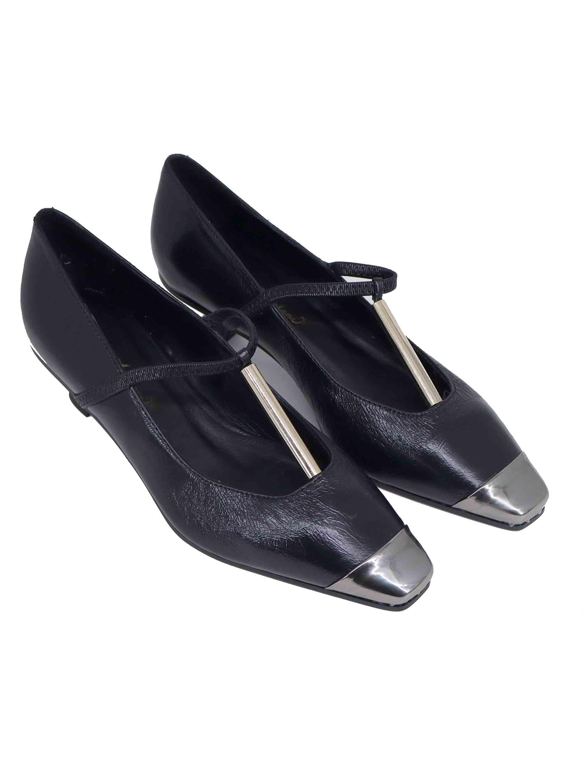 Decollete donna in pelle nera con accessorio CUPIDO 001 Daniele Ancarani 