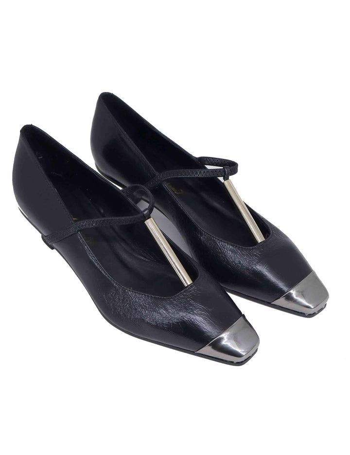 Decollete donna in pelle nera con accessorio CUPIDO 001 Daniele Ancarani 