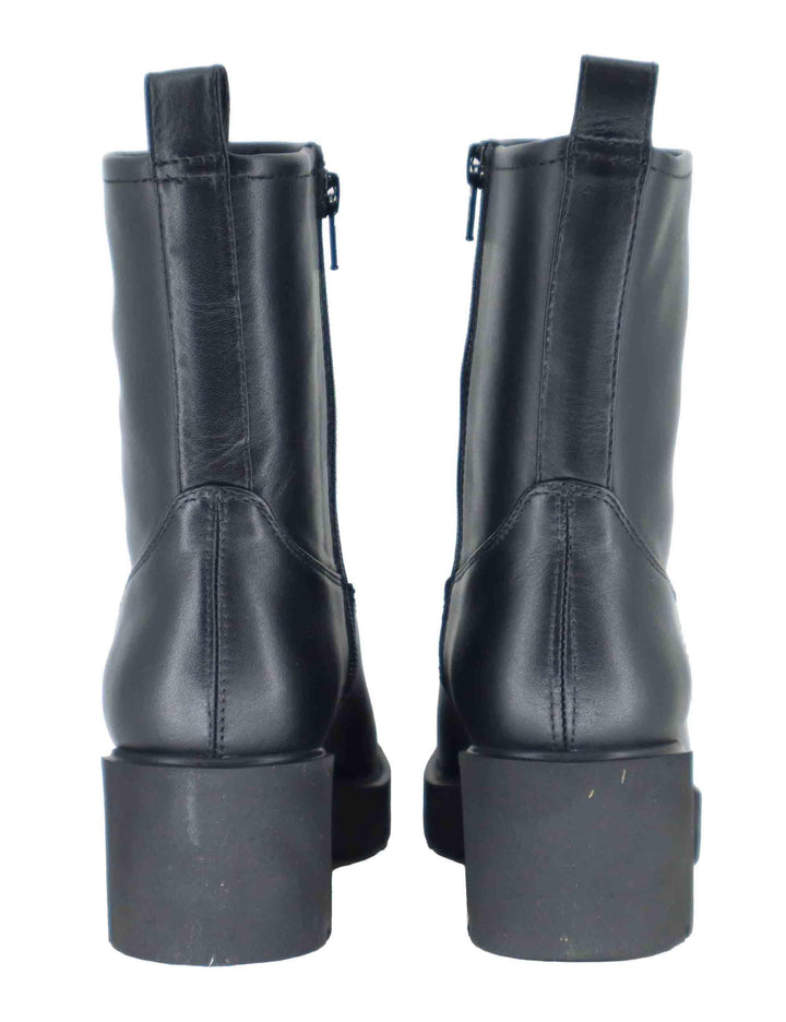 Stivaletti donna in pelle nera con suola in gomma JAVITO STT BLACK Unisa 