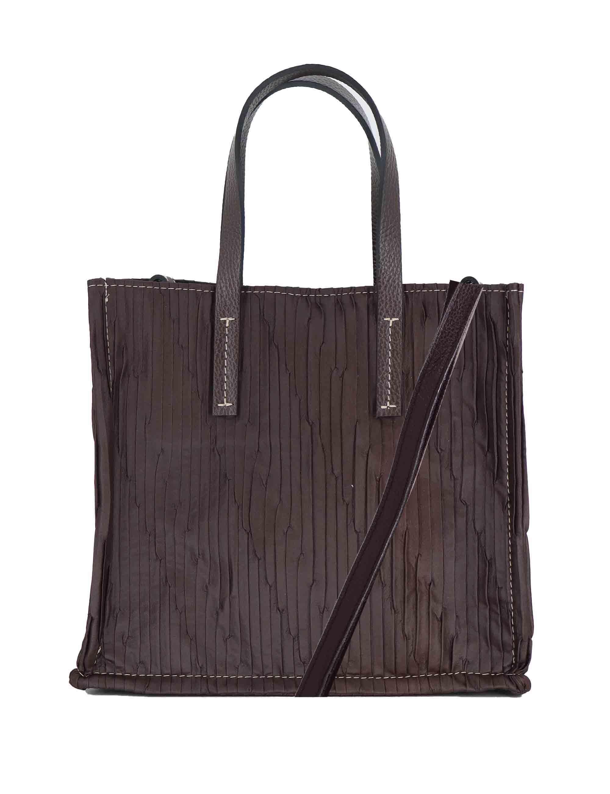 Tote bag in eco pelle marrone con tracolla Donna MEZZA UMILTA SCILLA