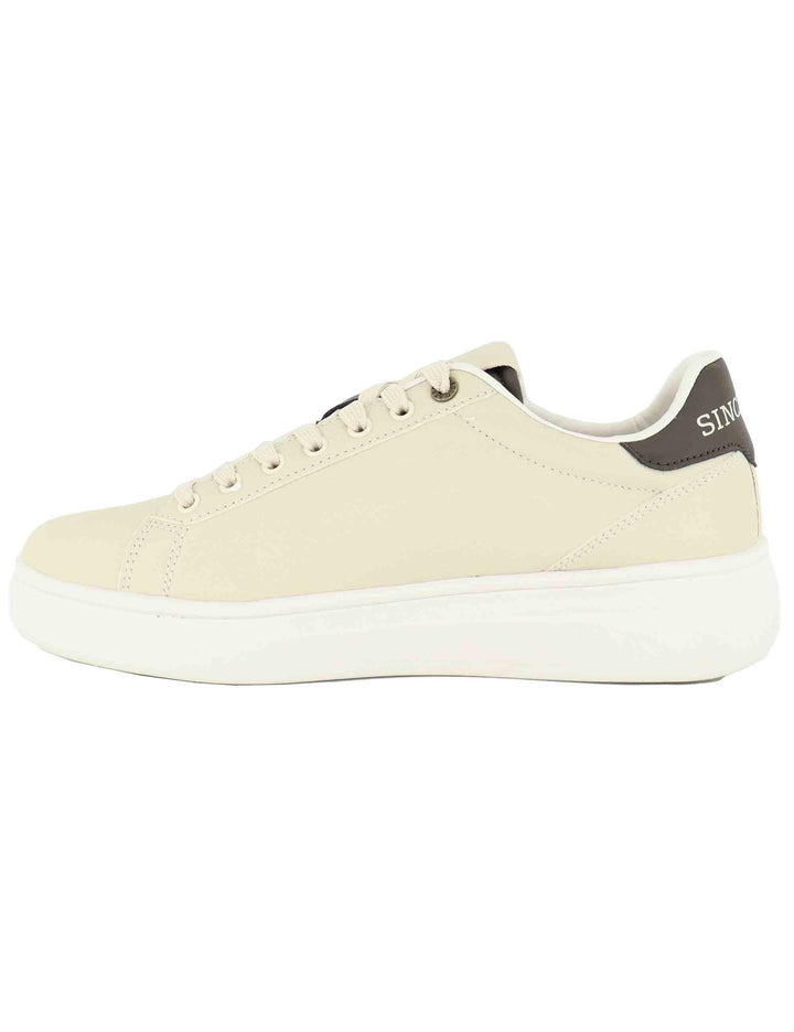 Sneakers uomo in tessuto beige con logo laterale e suola alta CODY010A LBE-DBR03 U.S. Polo Assn. 