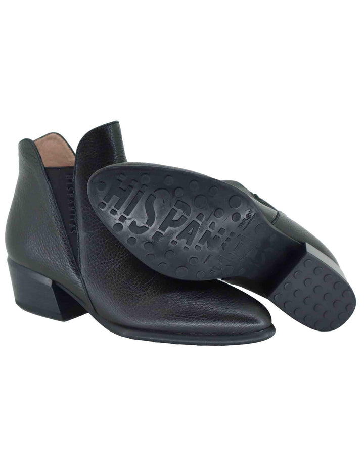 Stivaletti texani donna in pelle nera con elastici laterali PHI254383 C011 Hispanitas 