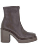 Women's Brown Stretch Eco Leather Ankle Boots 78515-64 44