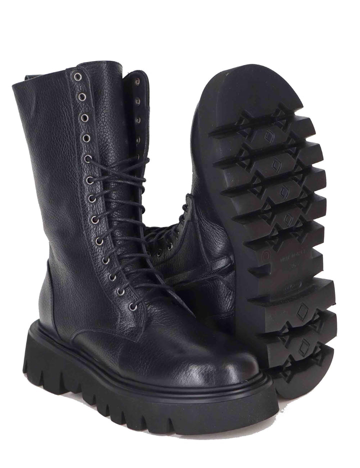 Stivaletti donna in pelle nera con suola ultra light SPA4009 001 Spatarella 