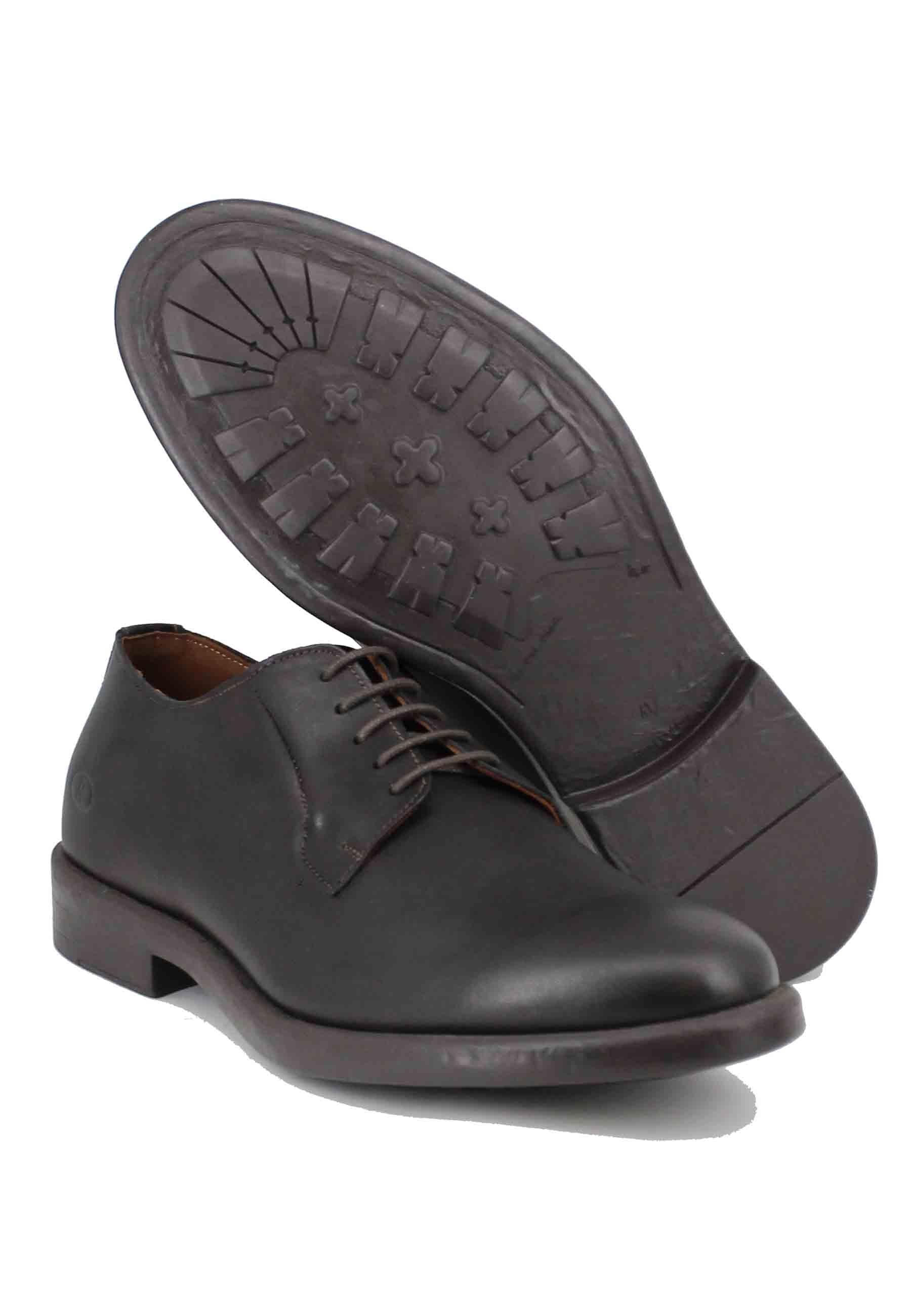 Stringate uomo in pelle marrone con fondo gomma AWARD 6 013 Rogal's 