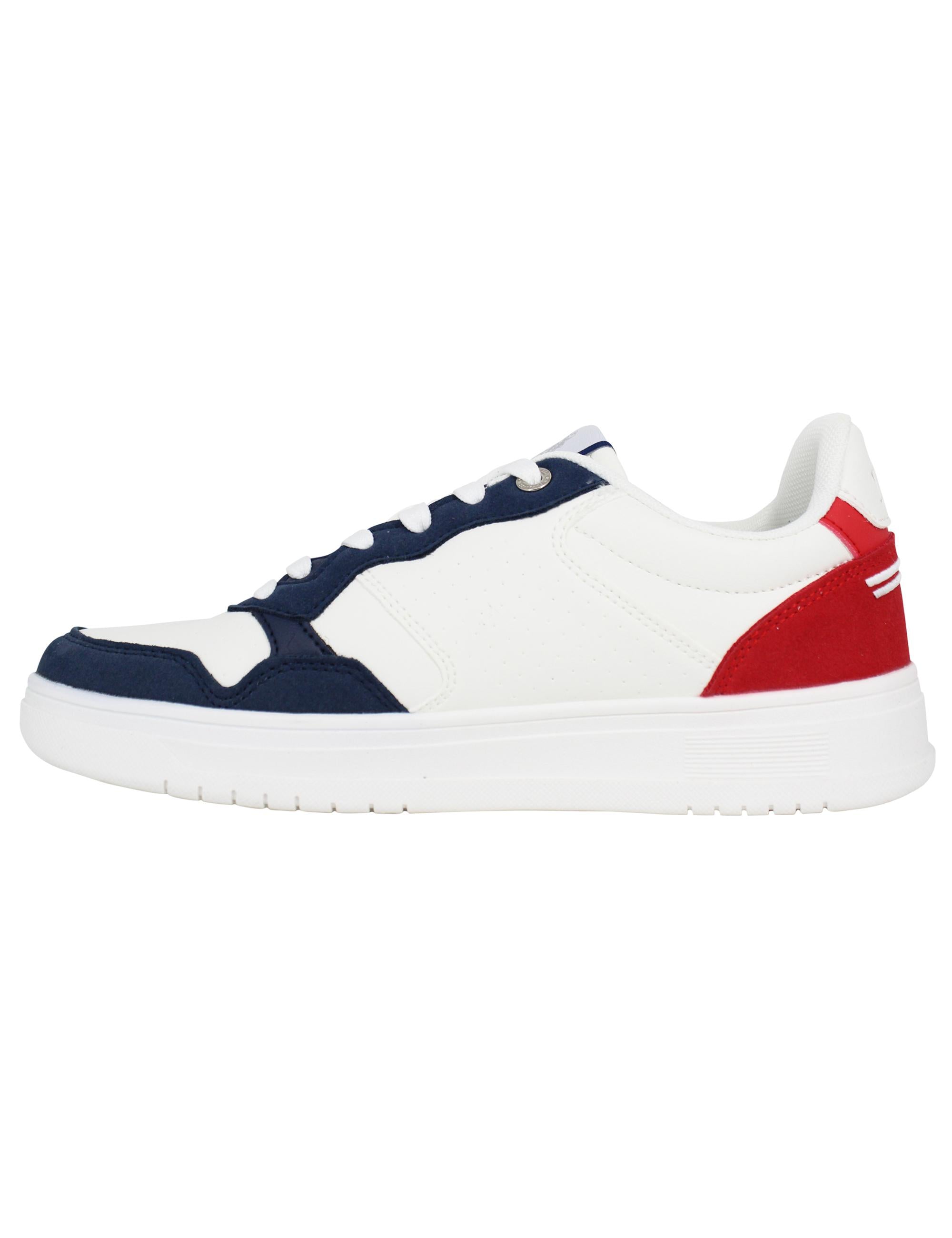 Sneakers uomo in eco pelle vintage bianco e blu KOSMO001C WHI-DBL11 U.S. Polo Assn. 