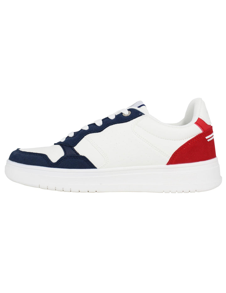 Sneakers uomo in eco pelle vintage bianco e blu KOSMO001C WHI-DBL11 U.S. Polo Assn. 