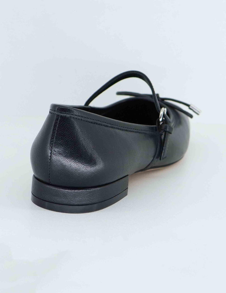 Ballerine donna in pelle nera con fiocchetto BL5801X 001 Bruno Premi 