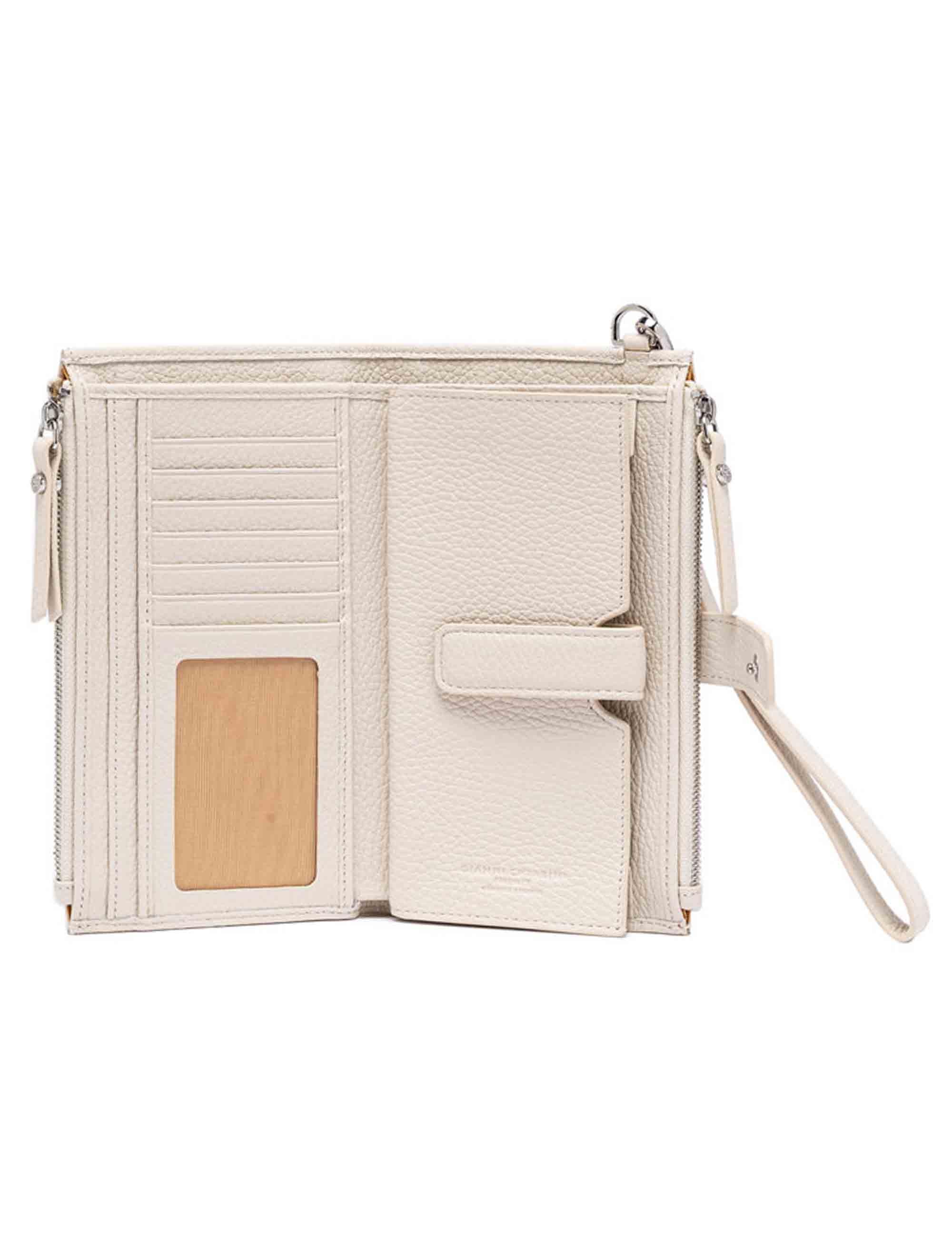 Portafogli donna in pelle panna con bracciale PFWBW13754 3890 GRN Gianni Chiarini 