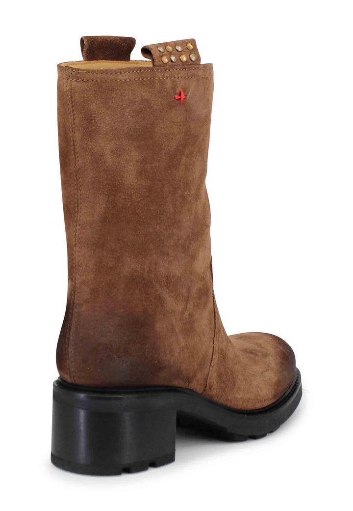 Stivaletti anfibi donna in camoscio vintage cuoio AFRA06 014 Gio + 