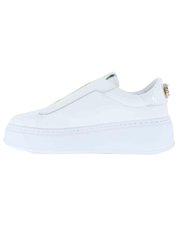 Sneakers donna in pelle bianco NILA 01 Gio + 