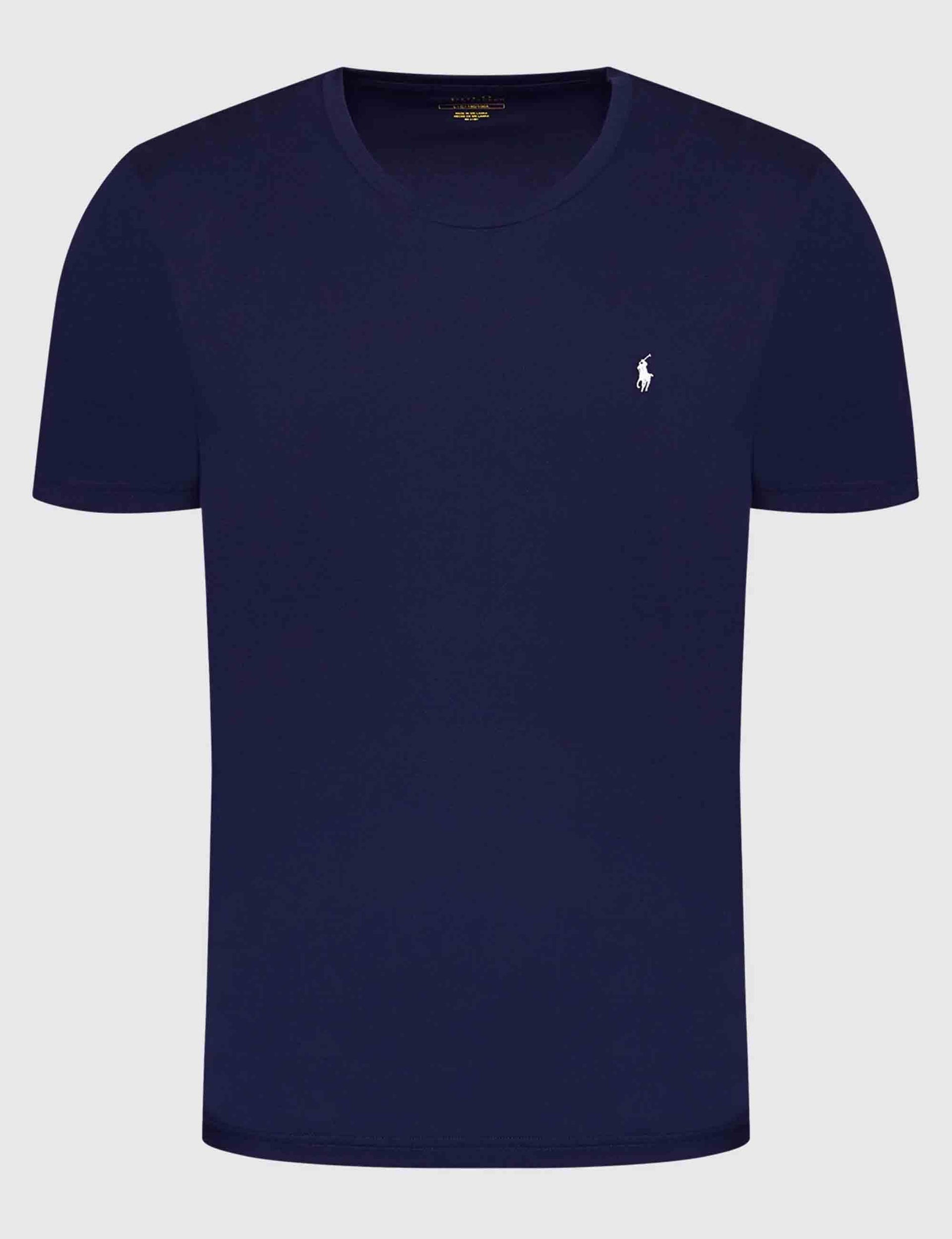 T-shirt uomo Sle in cotone blu con logo ricamato 714844756002 CRUISE NAVY Polo Ralph Lauren 