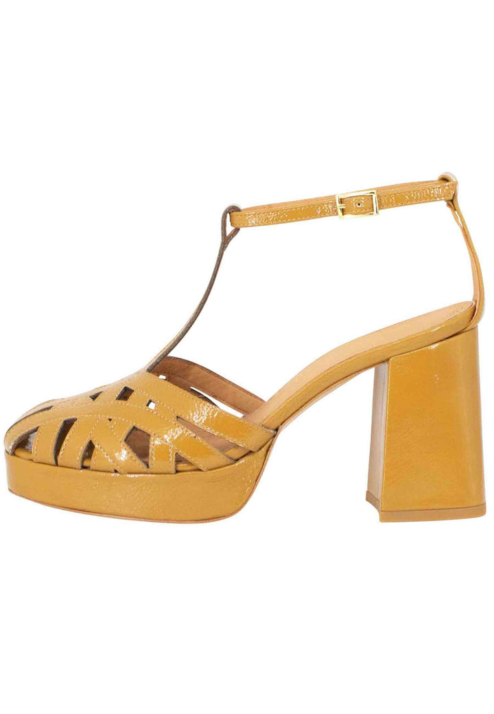 Decollete Talli Nest donna in vernice cuoio con cinturini tacco alto e plateau BF2004X 014 Bruno Premi 