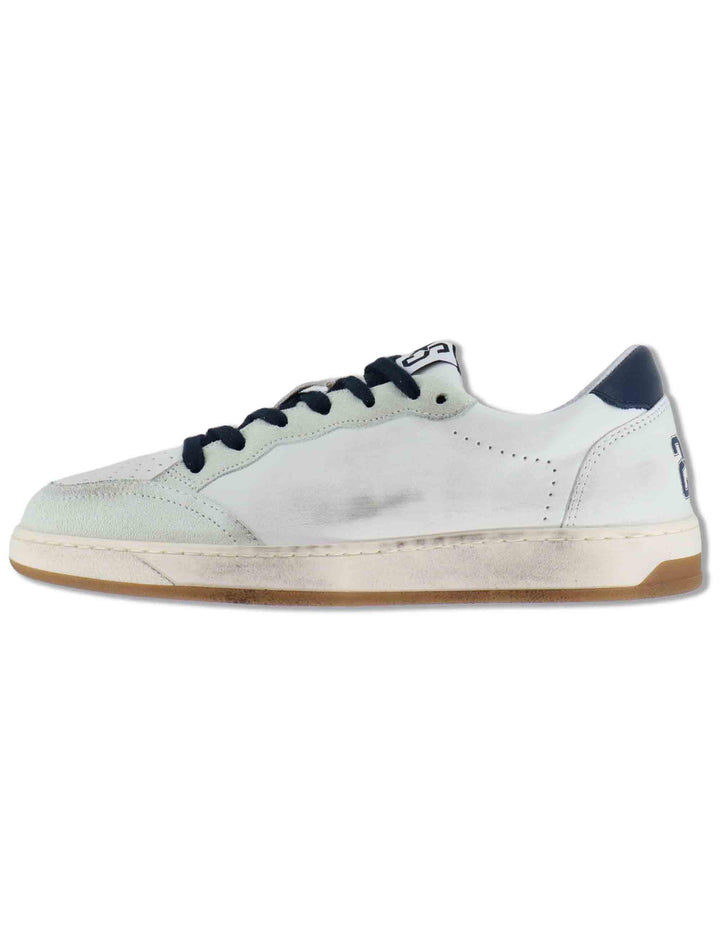 Sneakers uomo Week in pelle bianca con stelle laterali 2SU5052 032 2Star 