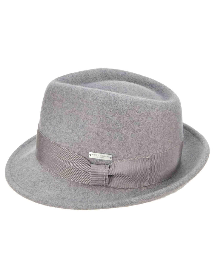 Cappelli donna Trillby in lana grigia a falda piccola 070378-00000 14 Seeberger Est 1890 