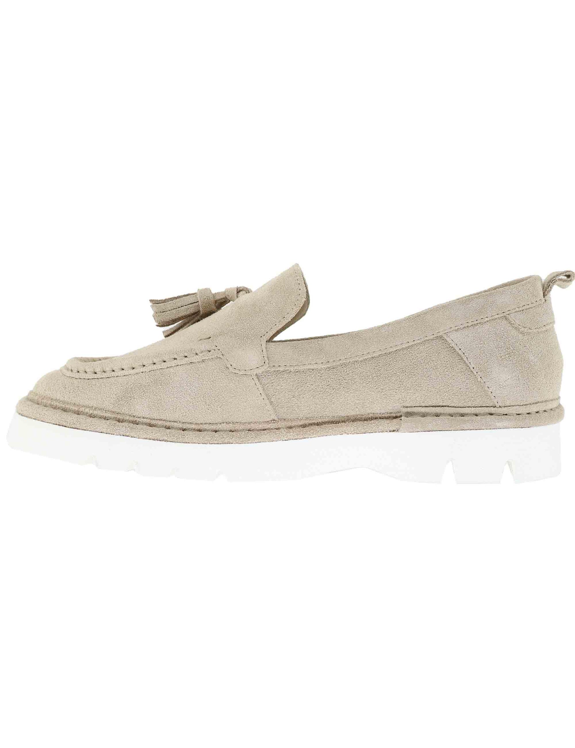 Mocassini donna sfoderati in camoscio grigio SPGT-1021 016 Spatarella 