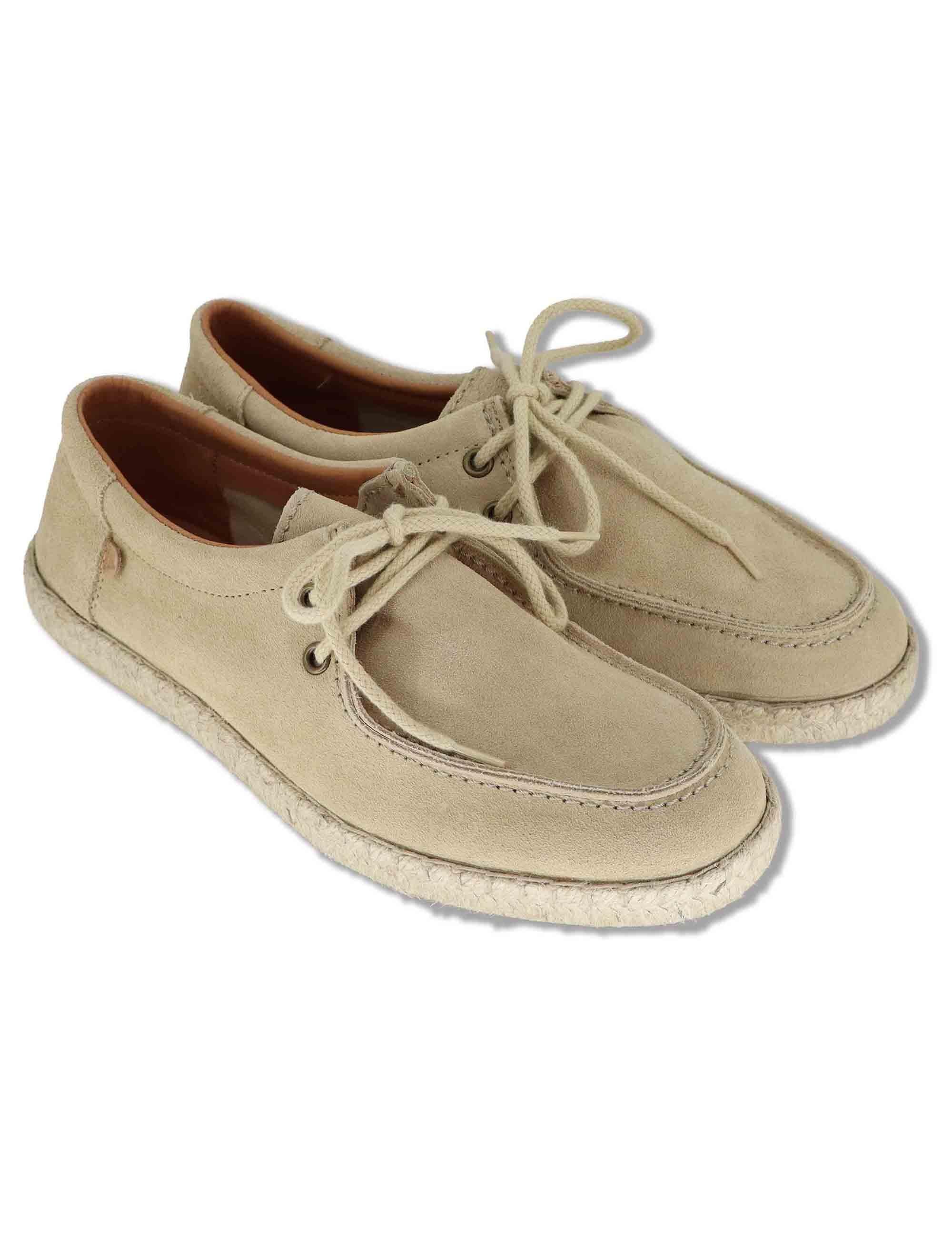 Stringate uomo Wallabee in camoscio sabbia fondo corda TRUMAN 018 Verbenas 